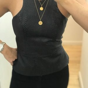 Leather Racerback Mason Tank Sz 4